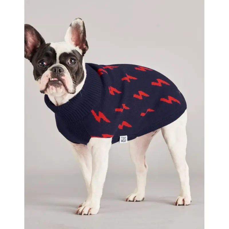 TINY WOLF | Lightning Bolt Dog Sweater
