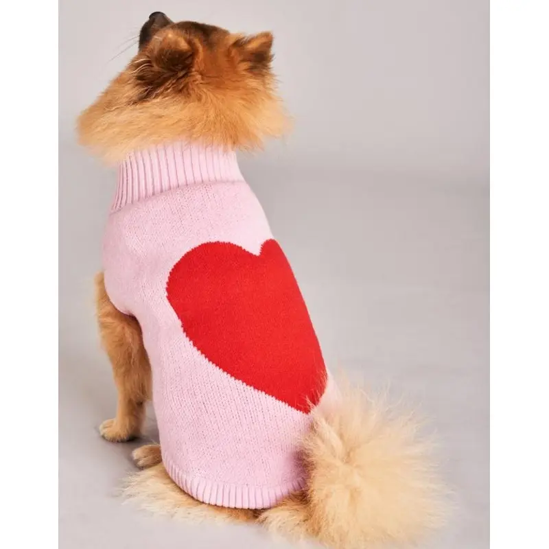 TINY WOLF | Love Heart Dog Sweater