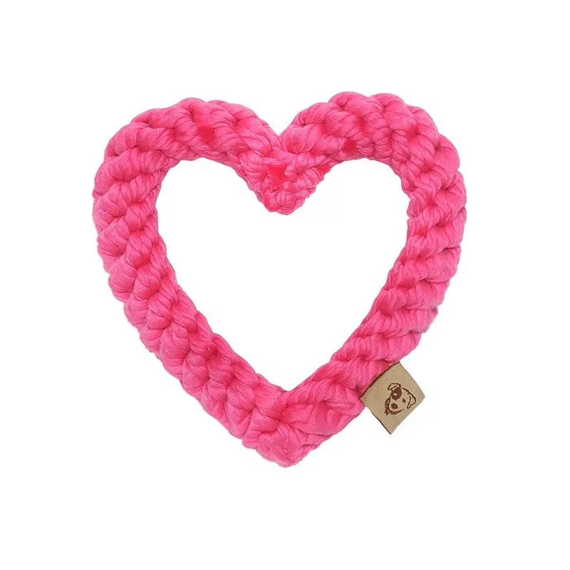 JAX & BONES | Heart Rope Toy in Pink
