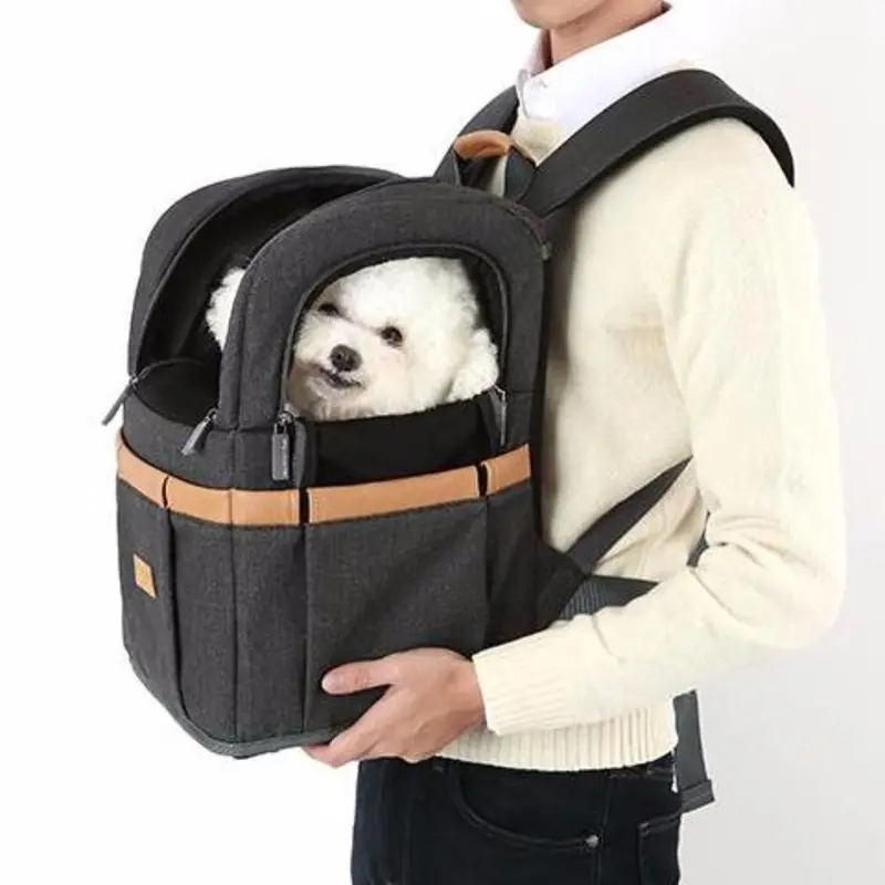 AMY LOVES PET | Front Door Carrier in Denim Grey