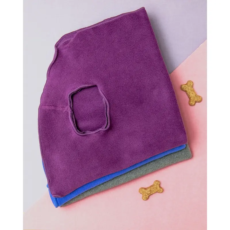 Stretch Pullover Dog Fleece in Eggplant