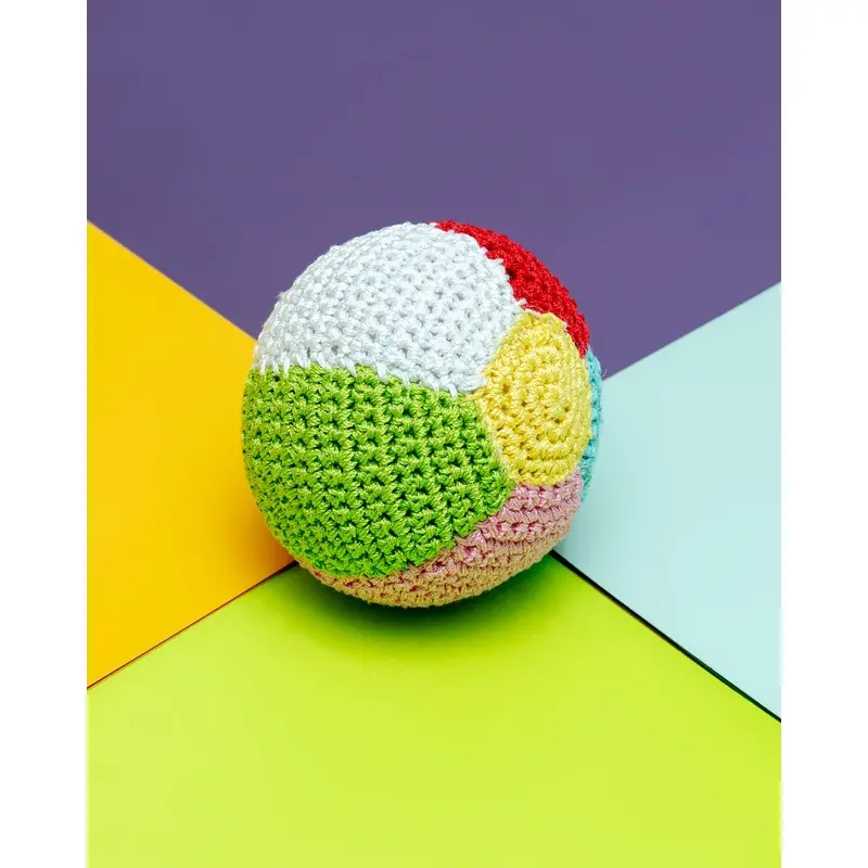 Beach Ball Squeaky Knit Dog Toy (FINAL SALE)