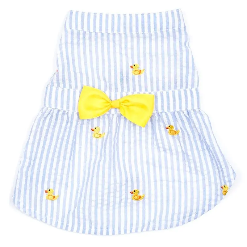 Rubber Duck Dress in Light Blue Stripe (FINAL SALE)