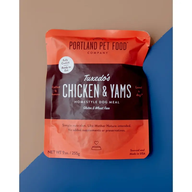 Tuxedo's Chicken & Yams Meal Pouch for Dogs (Made in the USA)