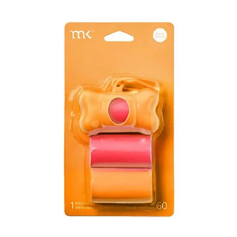 MODERN KANINE | Dispenser and Bags in Orange + Coral