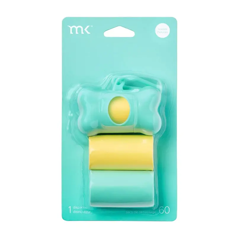 MODERN KANINE | Dispenser and Bags in Turquoise & Yellow