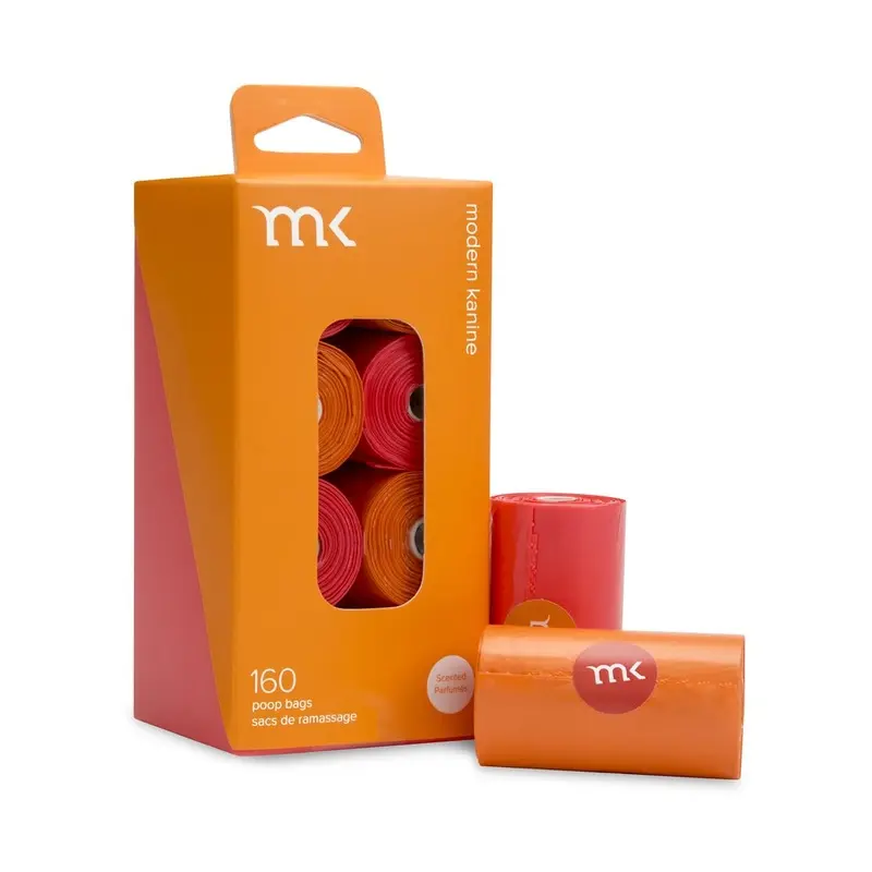 Poop Bags in Orange & Coral (160 count)