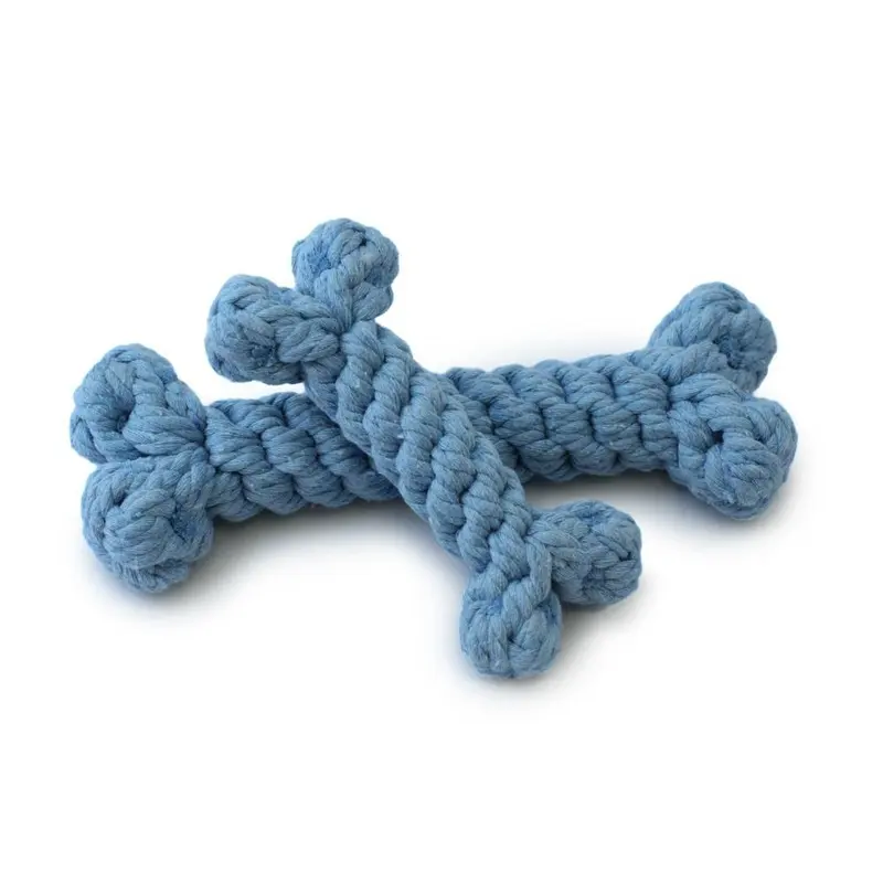 HARRY BARKER | Rope Bone Toy in Blue