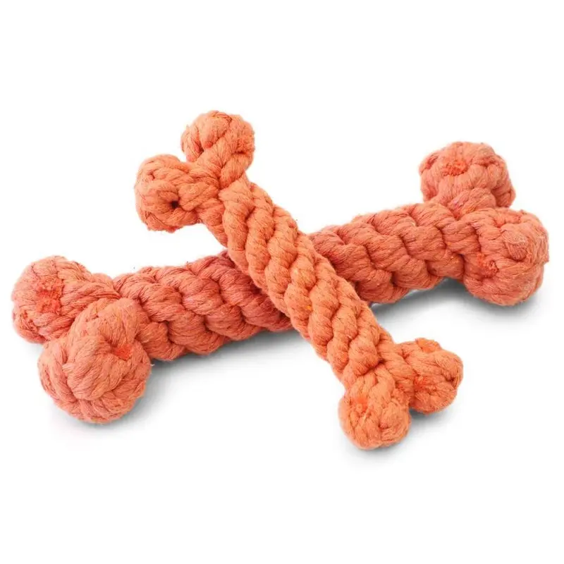 HARRY BARKER | Rope Bone Toy in Orange