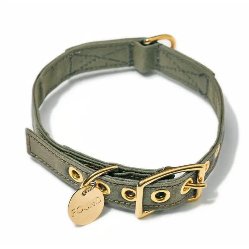 FOUND MY ANIMAL | Olive Cotton Canvas Collar