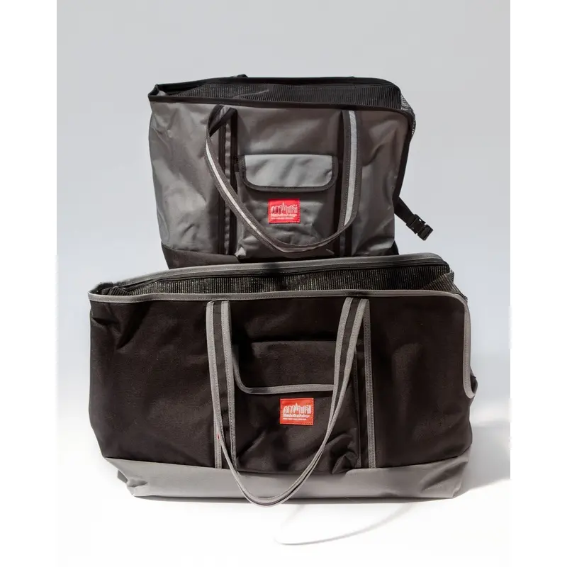 Open or Closed Pet Tote Bag in Black (Large)