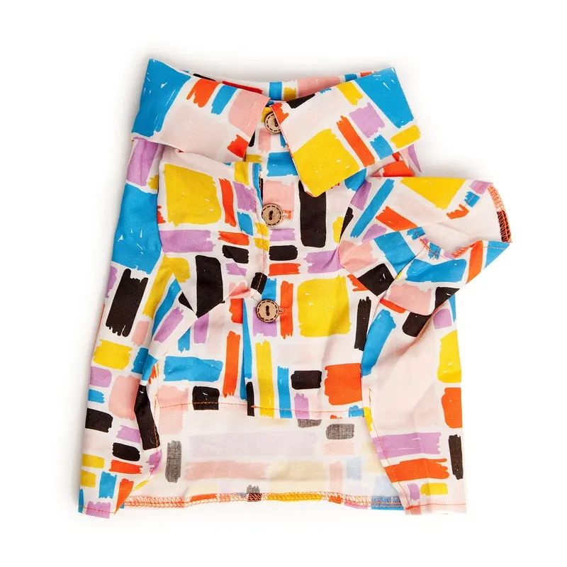 DOG THREADS | Modern Abstract Shirt in Pink
