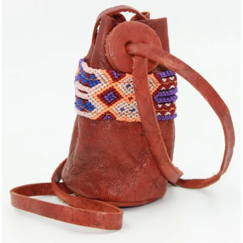 Leather Poop Bag Holder in Tan