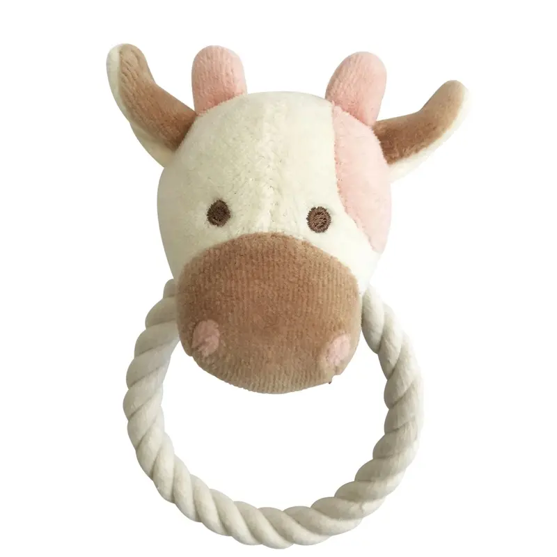 SIMPLY FIDO | Beginnings Millie Cow Rope Puppy Toy