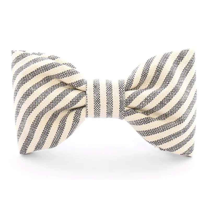 THE FOGGY DOG | Charcoal Stripe Bow Tie