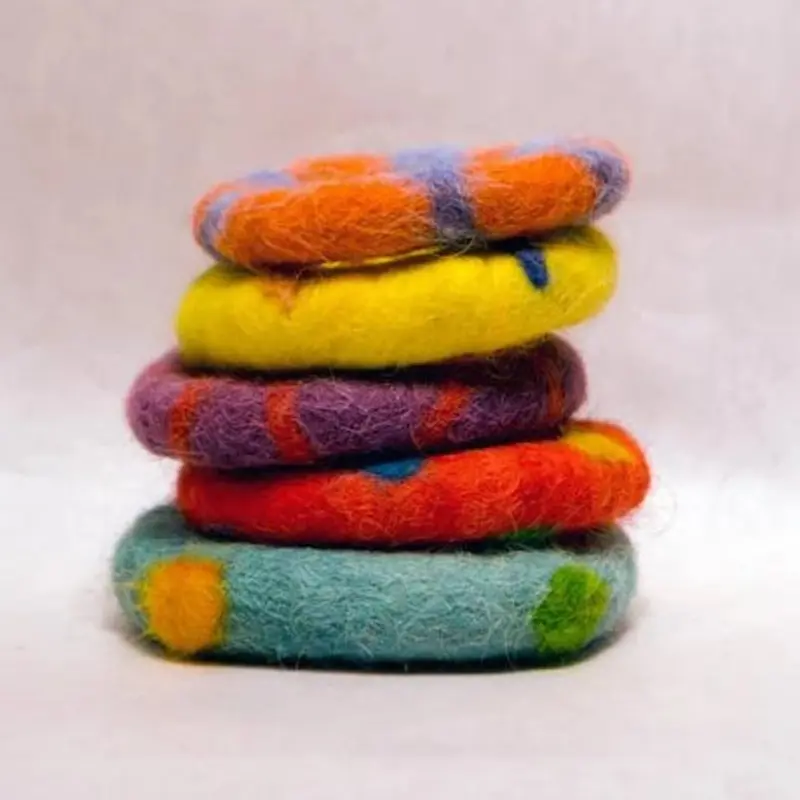 Felted Donut Cat Toy
