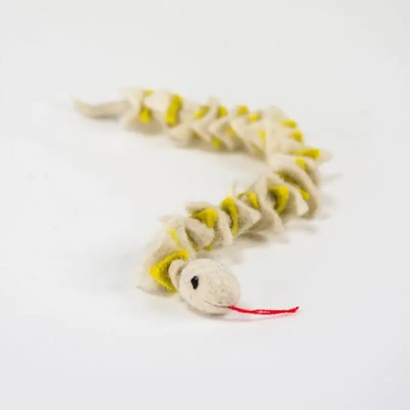 SNOW LEOPARD TRUST | Felted Snake Cat Toy