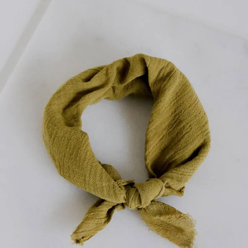 ROSEMARINE TEXTILES | Chartreuse Cotton Gauze Bandana