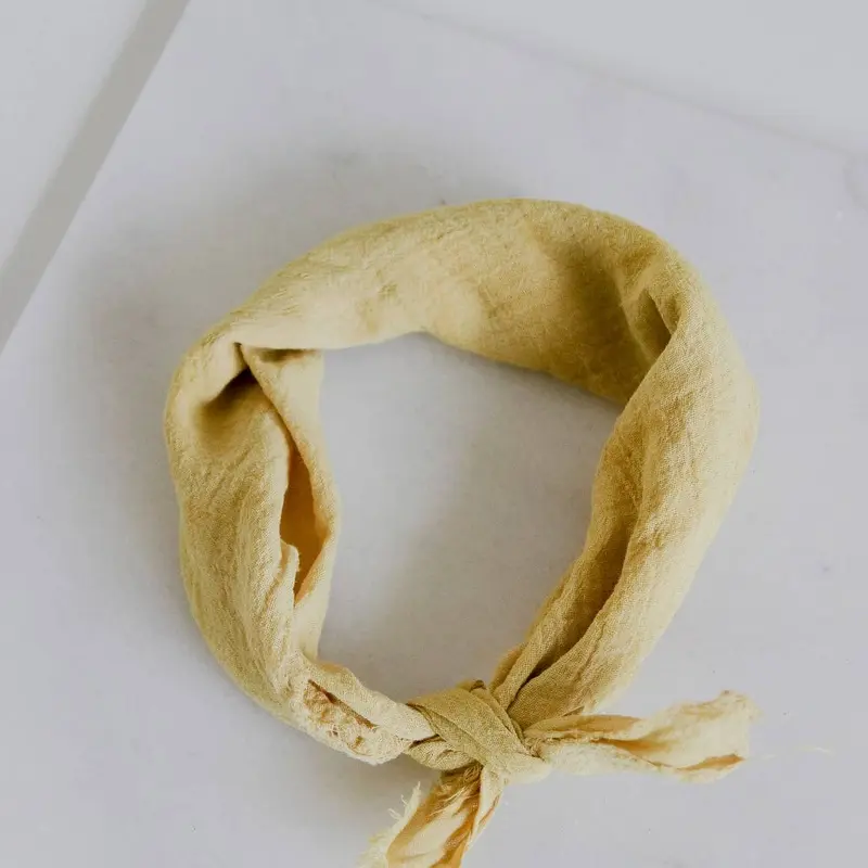 ROSEMARINE TEXTILES | Sunny Yellow Cotton Gauze Bandana
