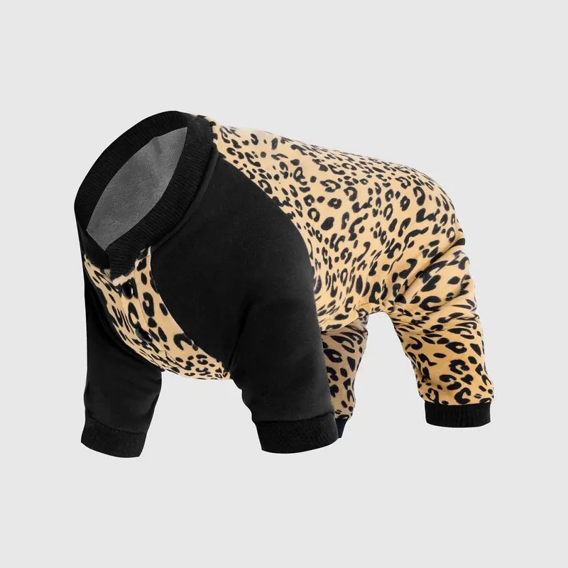 CANADA POOCH | Frosty Fleece Sweatsuit in Leopard