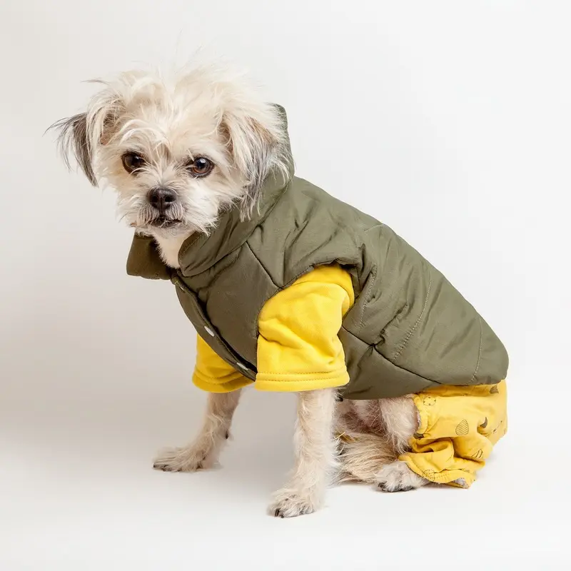 MORNING BABY | Olive Puffer Jacket + Onesie