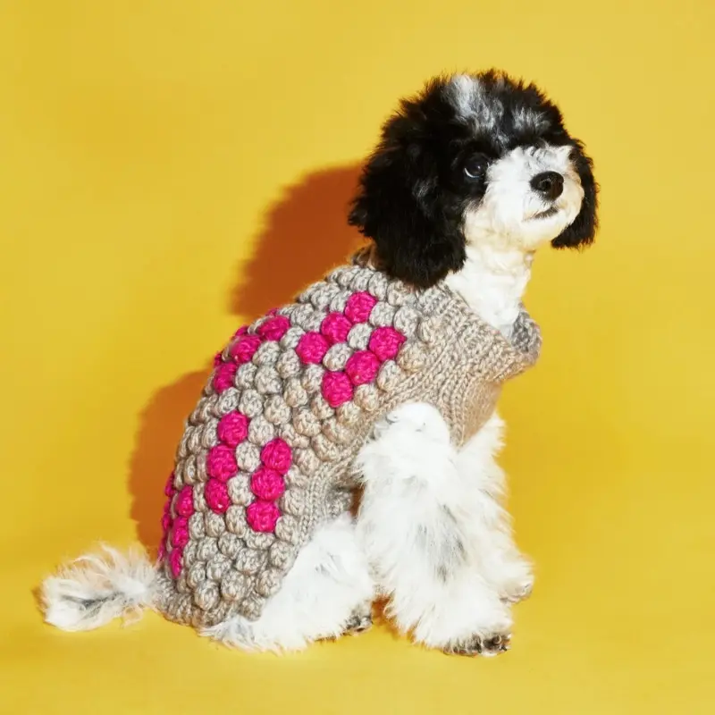 WARE OF THE DOG | Multi Bobble Sweater In Natural/Pink