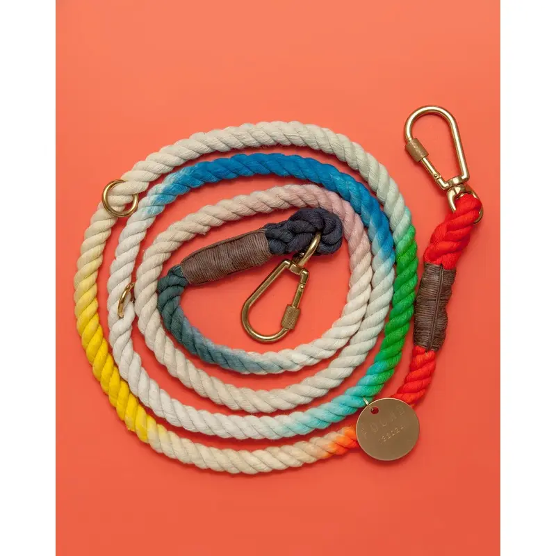 Adjustable Rope Lead in Dog & Co. Ombre (Made in the USA)