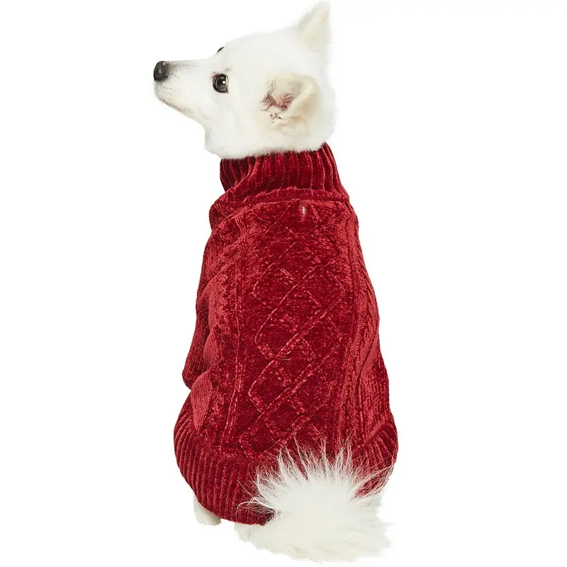 DOGS & CATS & CO. | Cozy Chenille Sweater in Red