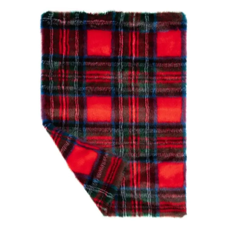 FABULOUS FURS | Pampered Pet Throw in Red Plaid