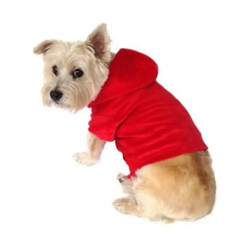 THE DOG SQUAD | Red Velour Hoodie