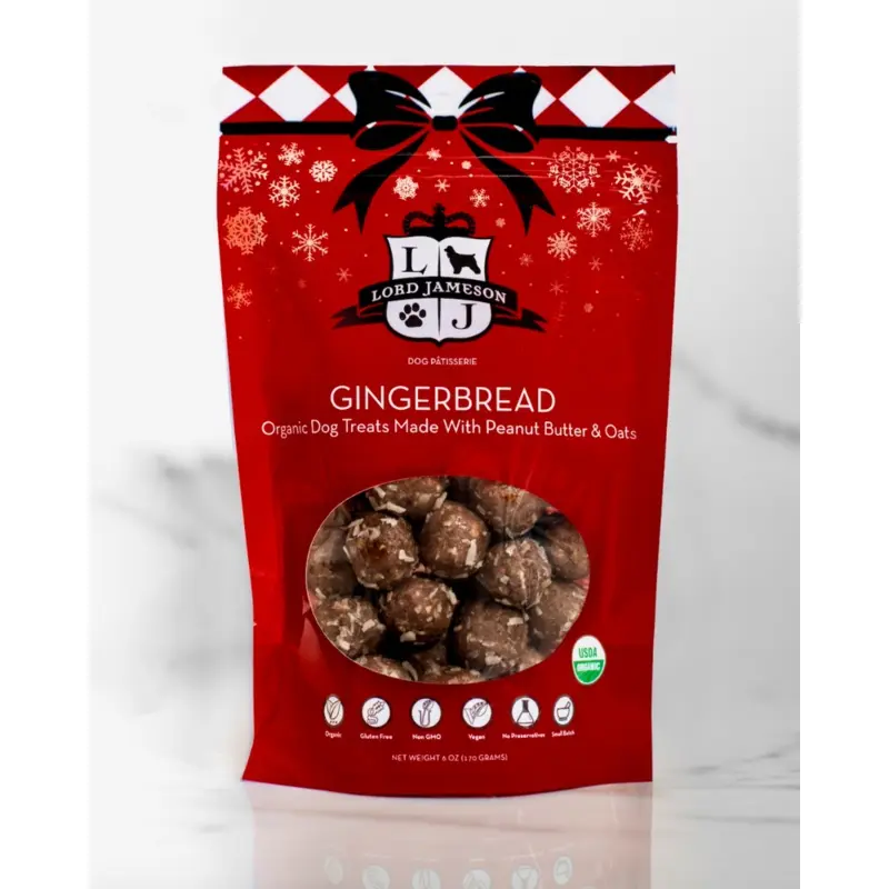 Gingerbread Organic Dog Treats (Made in the USA)