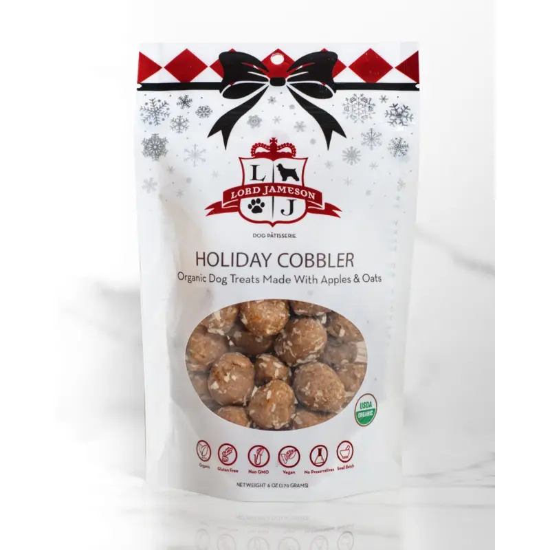 Holiday Cobbler Organic Dog Treats (Made in the USA)
