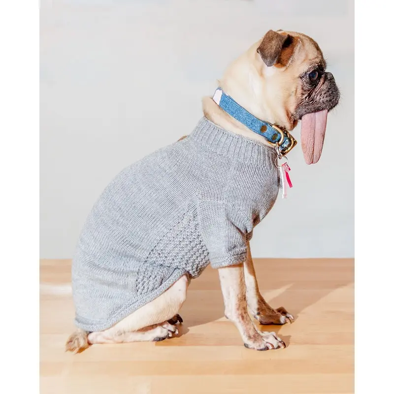 The Mabel Dog Sweater in Grey (Made in the USA) << FINAL SALE >>