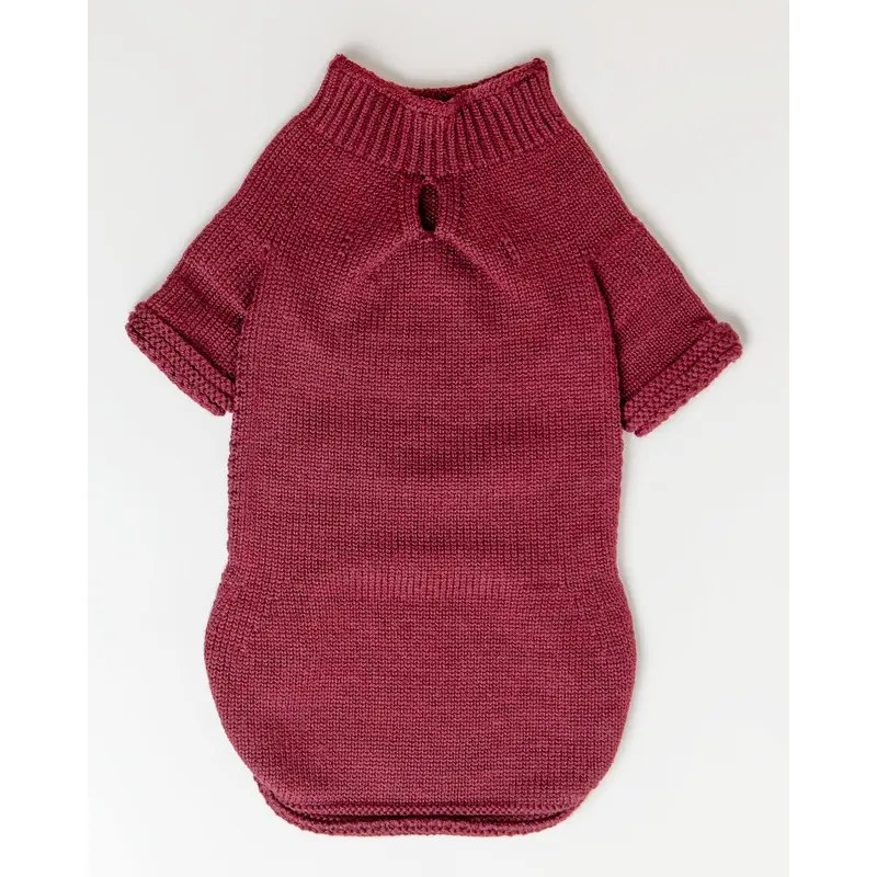 The Mabel Dog Sweater in Wine (FINAL SALE)