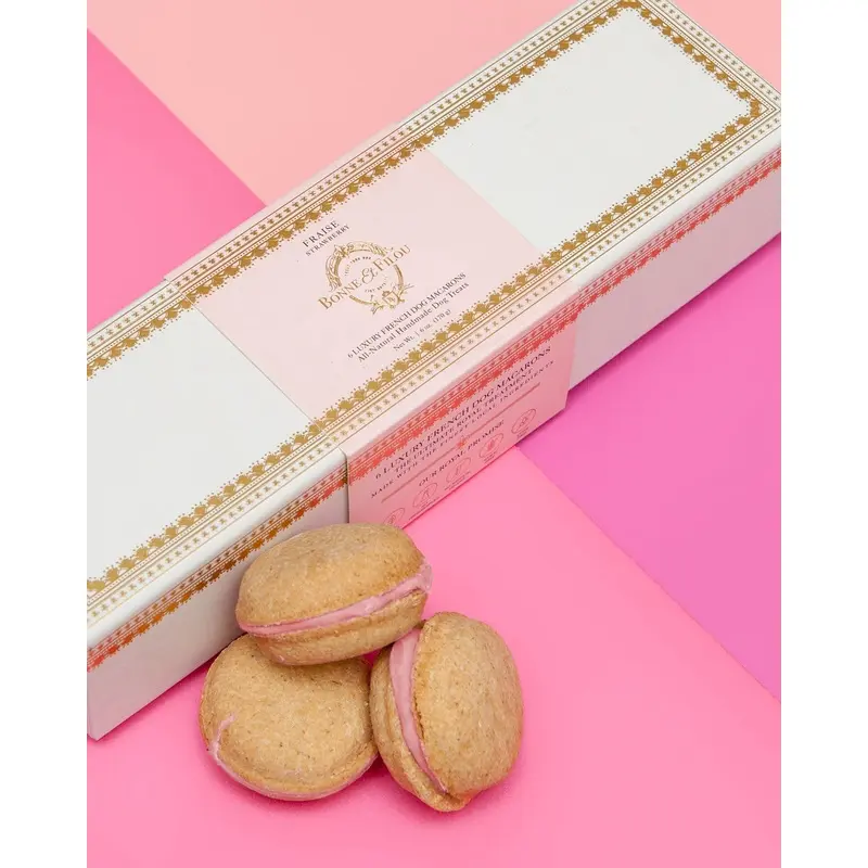 Strawberry Macarons Dog Treat Box Set << FINAL SALE >>
