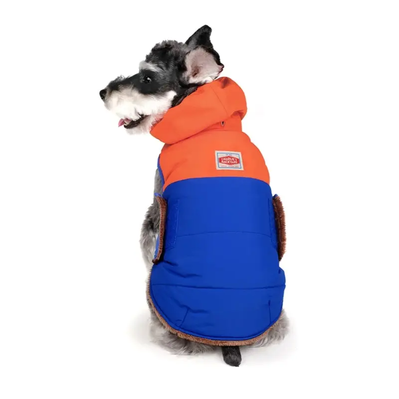 Turtle Padding Jacket in Orange and Blue (FINAL SALE)