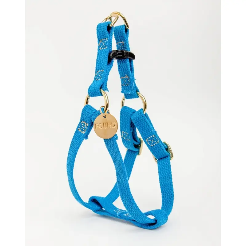Cotton Webbing Dog Harness in Teal << FINAL SALE >>