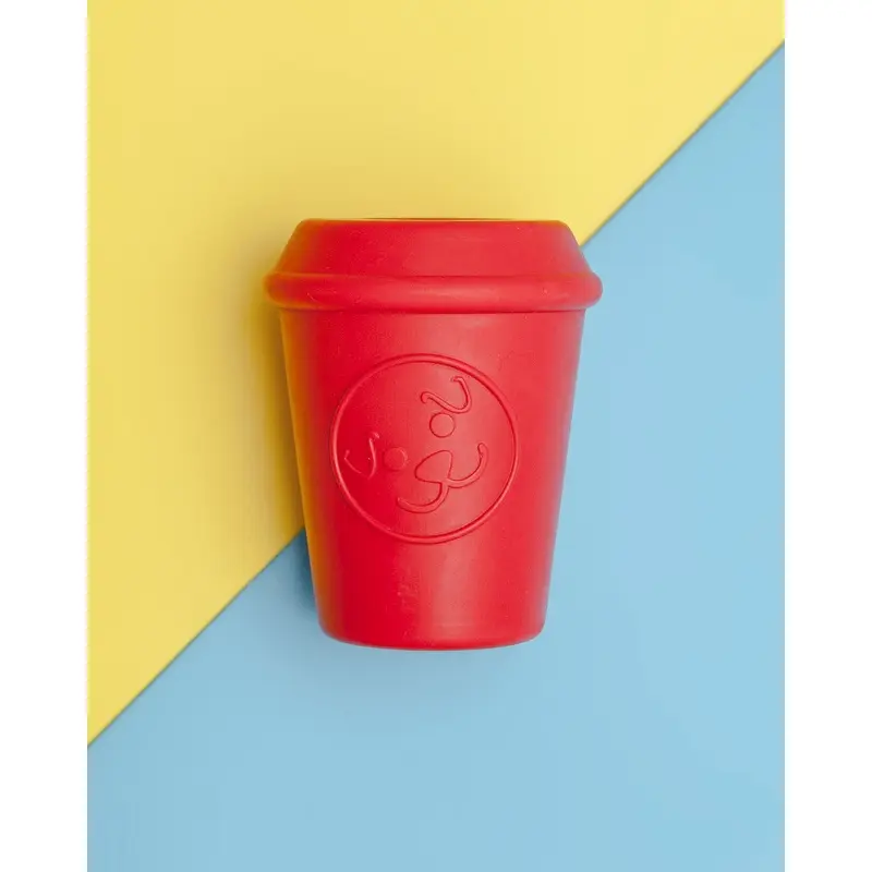Durable Coffee Cup Toy in Red (Medium)
