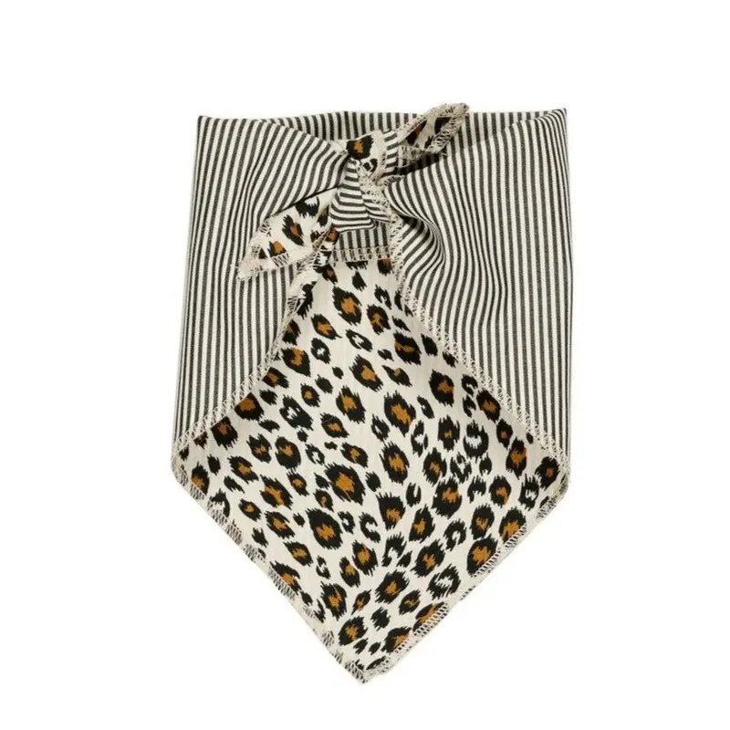 Leopard and Stripe Reversible Bandana (FINAL SALE)