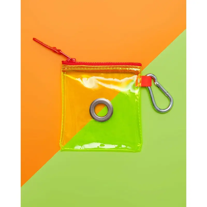 Neon Yellow Vinyl Pouch