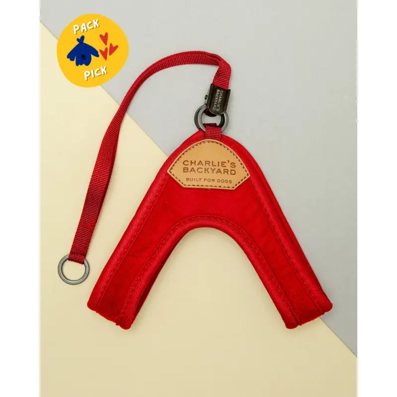 Adjustable Easy Dog Harness in Red