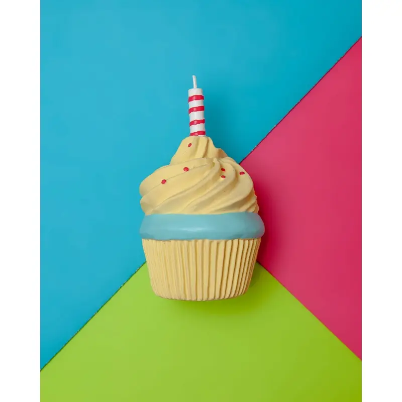 Birthday Cupcake Squeaker Dog Toy