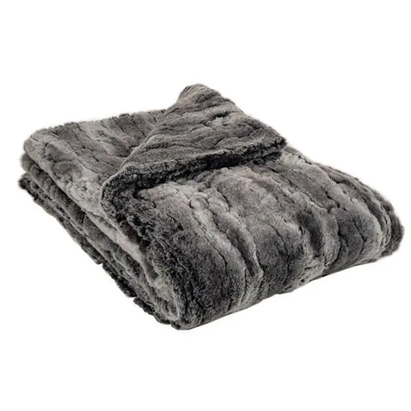 Faux Fur Dog Blanket in Stormy Night