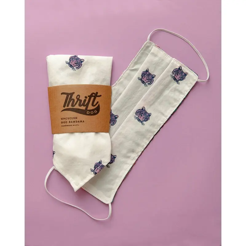 Face Mask & Dog Bandana Set in Tiger King (Immediate Ship)