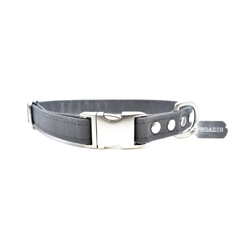 Waxed Canvas Collar in Charcoal (FINAL SALE)