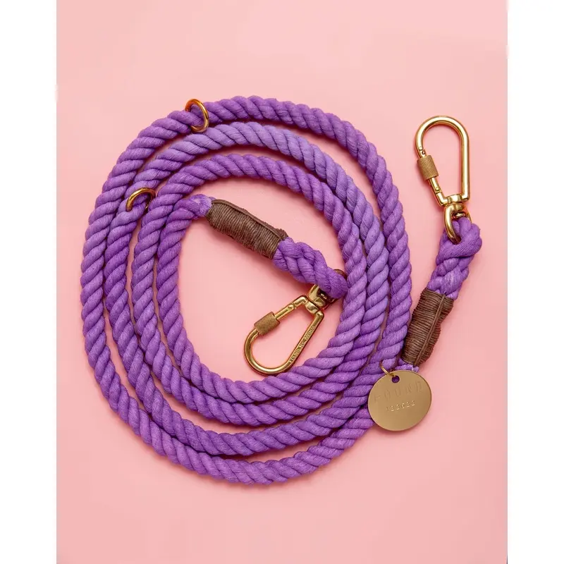 Adjustable Rope Lead in Wisteria (Made in the USA)