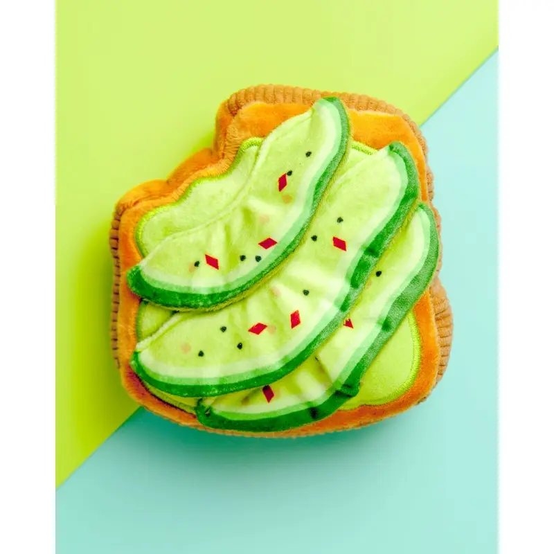 Avo-Doggo Toast Squeaker Plush Dog Toy