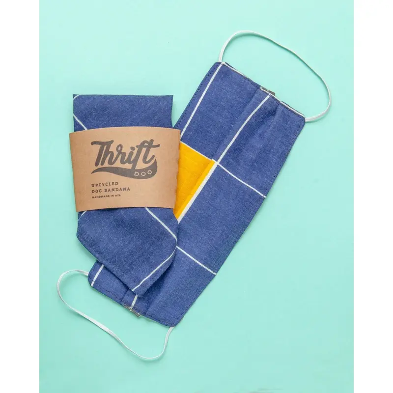 Matching Face Mask & Dog Bandana Set in Pop Squares (Immediate Ship)