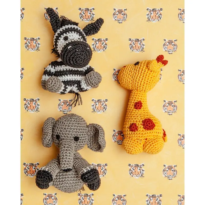 Safari Friends Organic Knit Toy Bundle