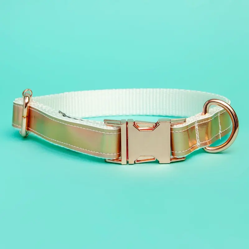 Unicorn Shimmer Vegan Leather Dog Collar (FINAL SALE)